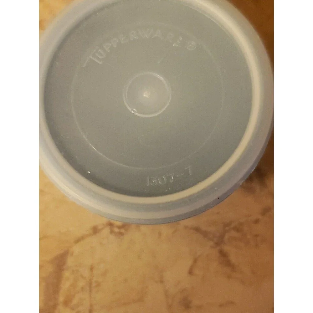 Vintage Tupperware Keychain Bowl with Lid Seal Blue c1970s Nice Condition USA